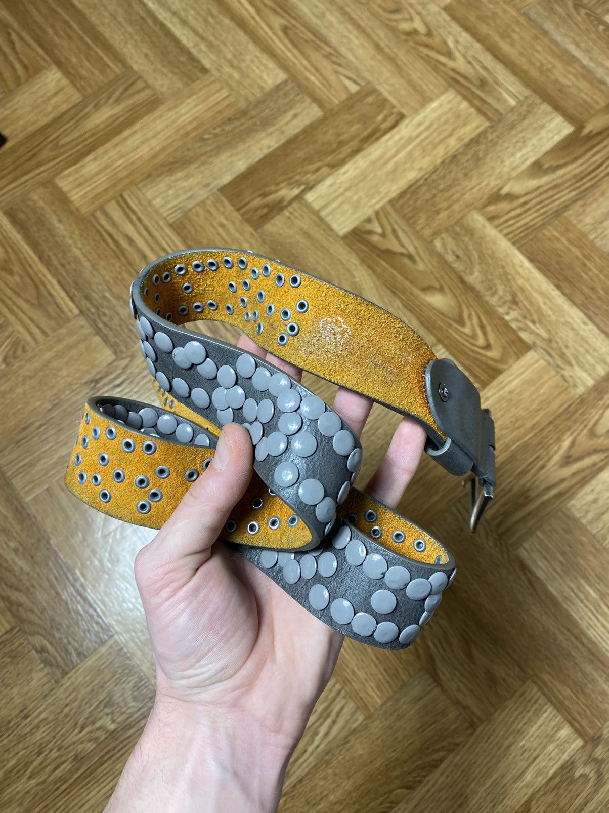 Japanese Brand × Vintage Vintage like BB Simon grey belt chrome y2k drip Size ONE SIZE - 4 Thumbnail