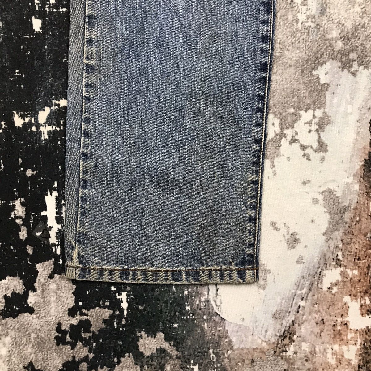 Japanese Brand × Vintage Vintage Japanese Bush Pants Dirty Wash Designs Denim Jeans Size US 33 - 7 Thumbnail
