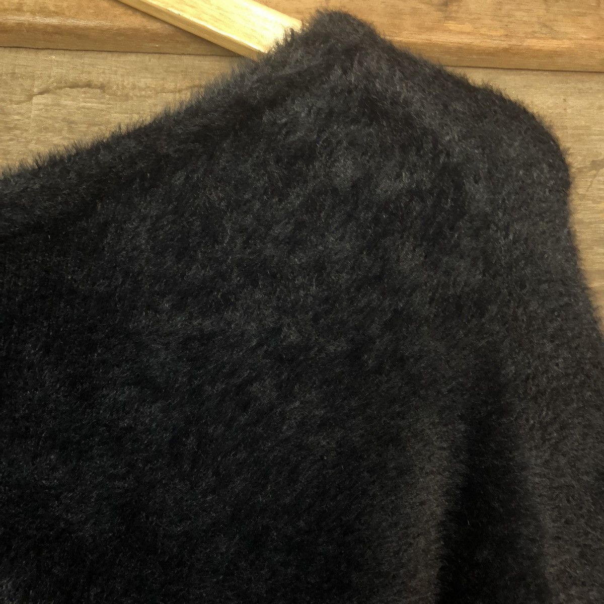Japanese Brand DLS Jeanasis Black Shag Shaggy Fur Mohair Knitwear #BB585 Size M / US 6-8 / IT 42-44 - 10 Thumbnail