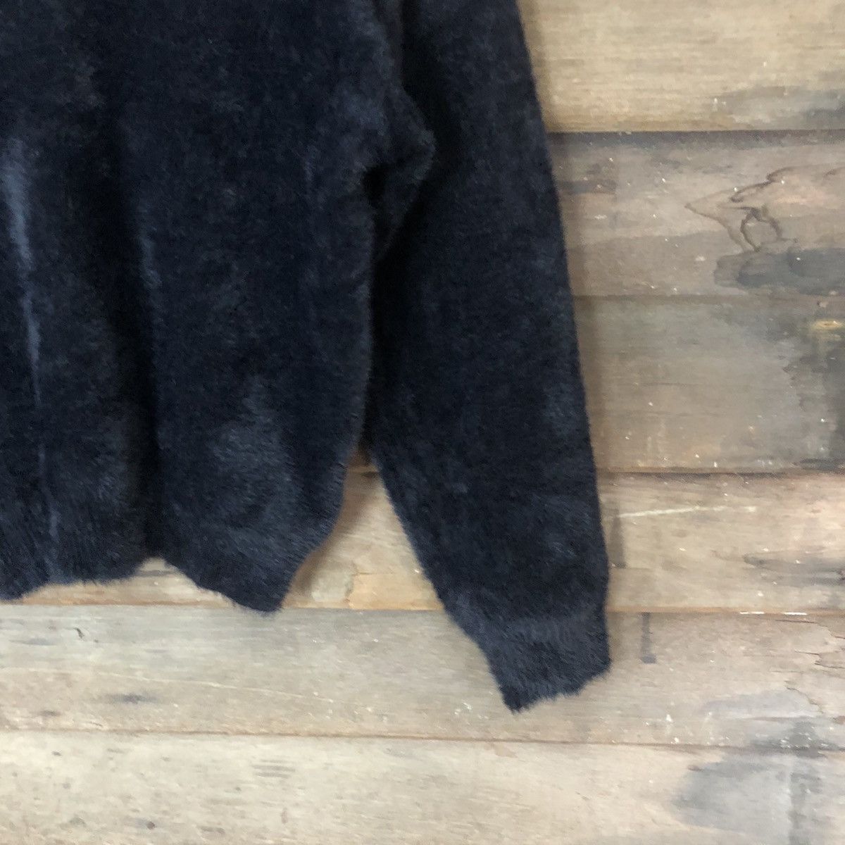 Japanese Brand DLS Jeanasis Black Shag Shaggy Fur Mohair Knitwear #BB585 Size M / US 6-8 / IT 42-44 - 5 Thumbnail