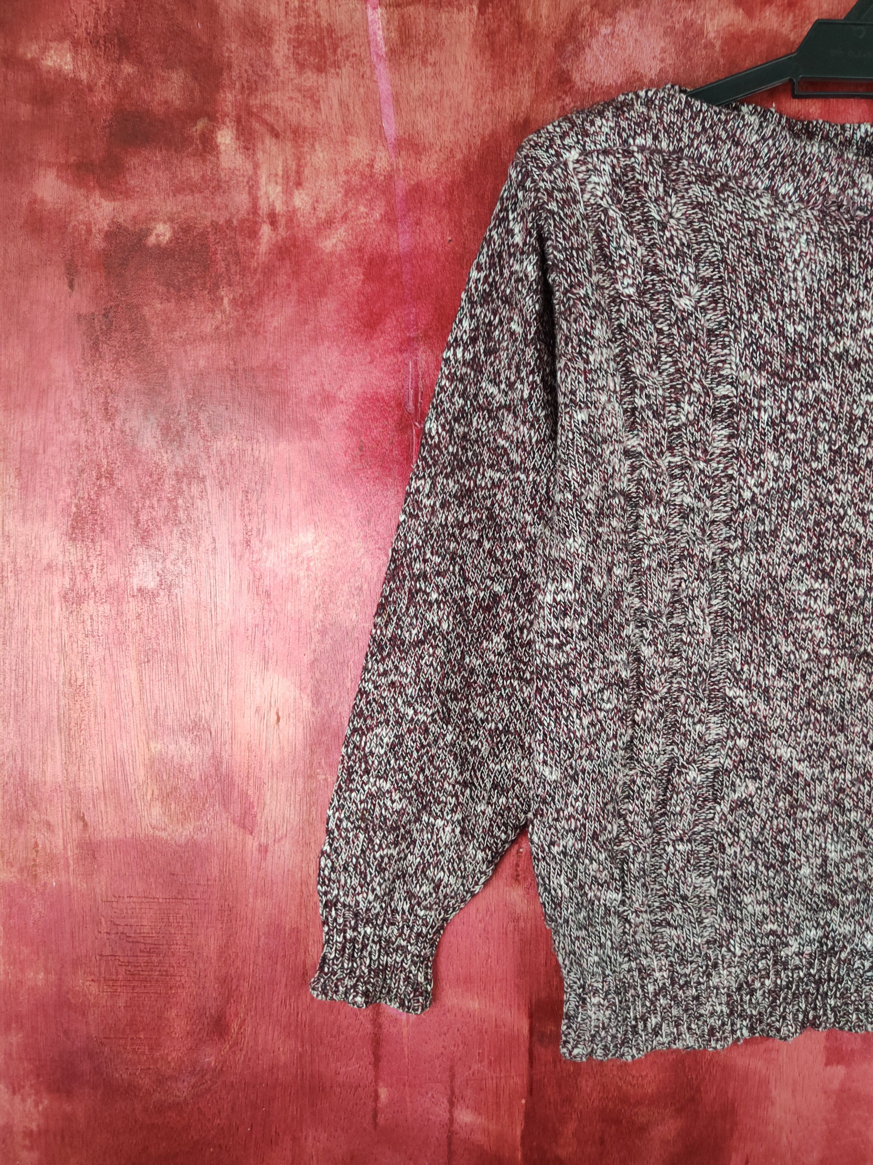 Homespun Knitwear Japanese Brand Maroon Knitwear Sweatshirt #S687 Size M / US 6-8 / IT 42-44 - 4 Thumbnail