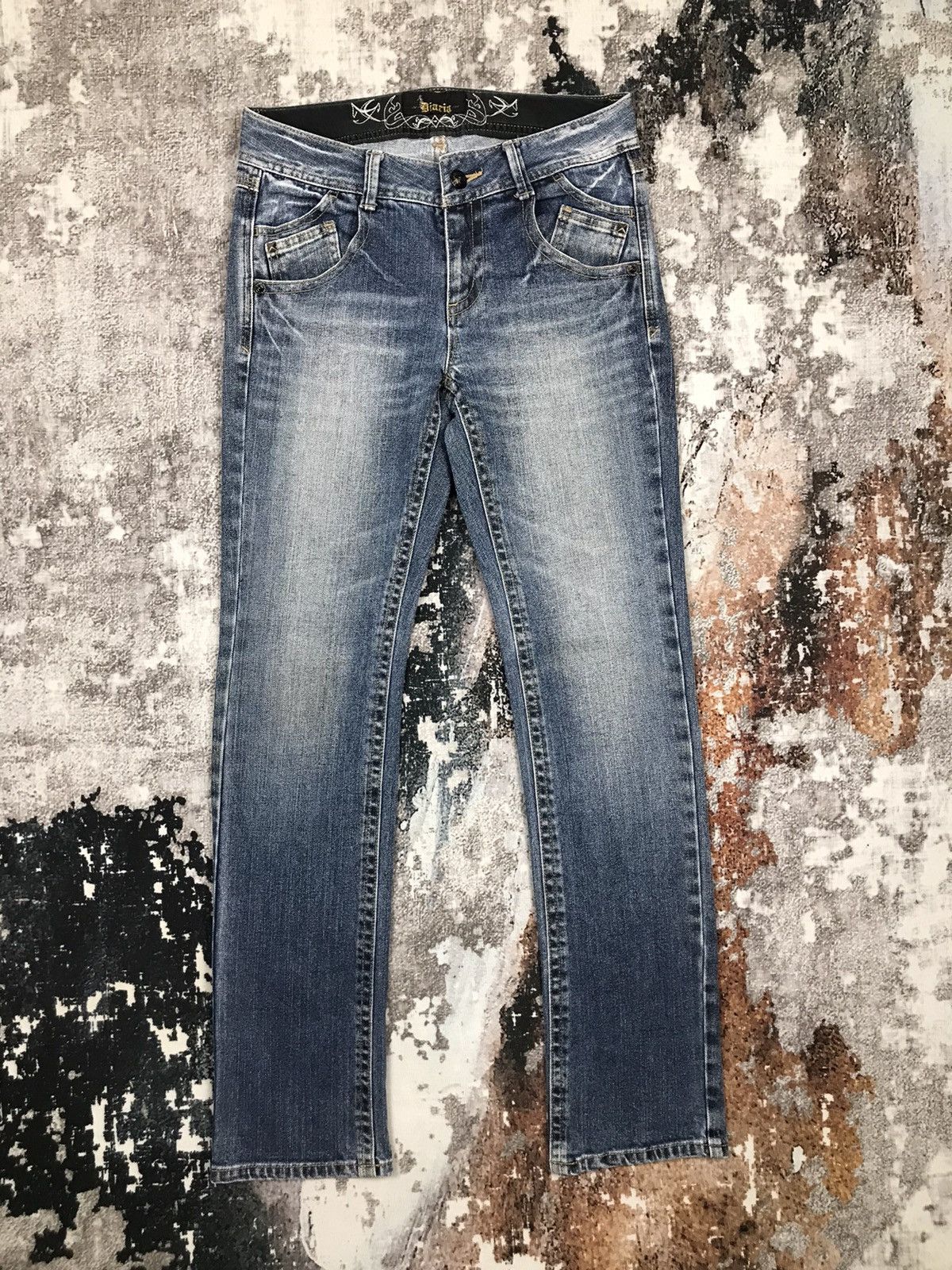 Designer × Japanese Brand × Vintage Vintage Japanese Diarin punk Style Skinny Light Wash Jeans Size US 29 - 1 Thumbnail