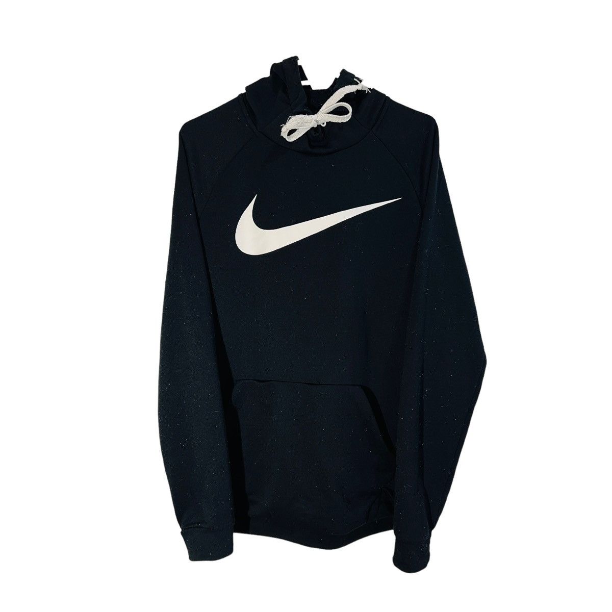 Nike Dri-Fit Hoodie Black Gray Pullover Sweatshirt Big Center Swoosh Men's  M