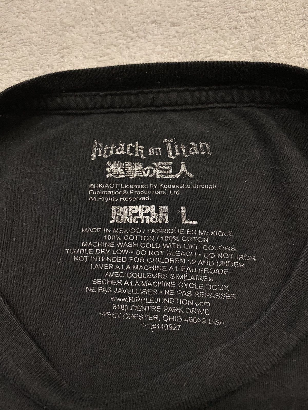 Anime Attack On Titan Japanese Anime Distressed Longsleeve Tees Size US L / EU 52-54 / 3 - 10 Thumbnail