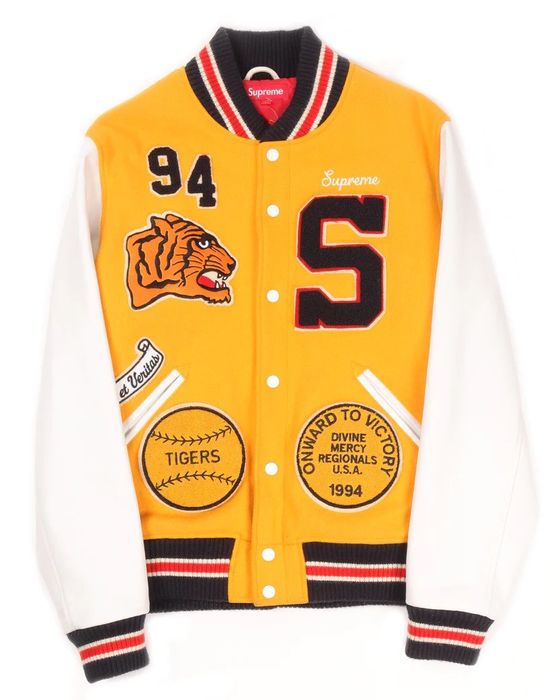 Supreme Tiger Varsity Jacket🐯 Released F/W 2009 1 of the greatest Supreme  pieces ever made been rocked by Travis, KiD CuDi, Drake…