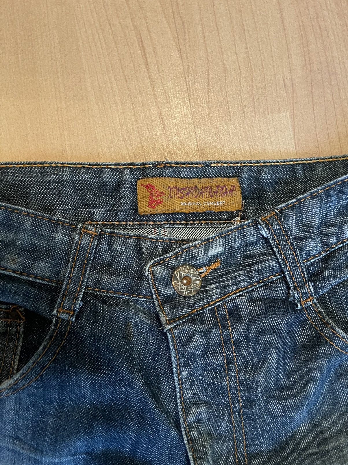 Japanese Brand × Vintage Xinshidainanhai Japanese denim faded avant garde Y2K jeans Size US 31 - 5 Thumbnail