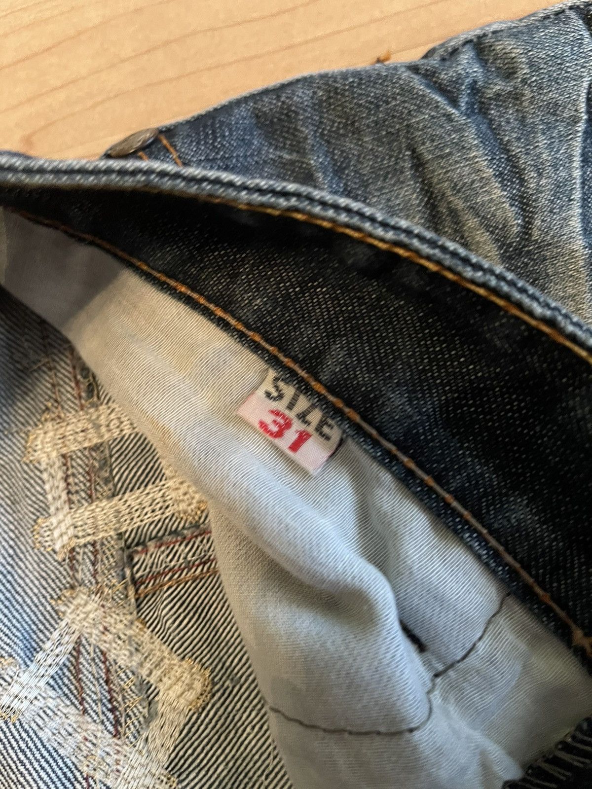 Japanese Brand × Vintage Xinshidainanhai Japanese denim faded avant garde Y2K jeans Size US 31 - 6 Thumbnail