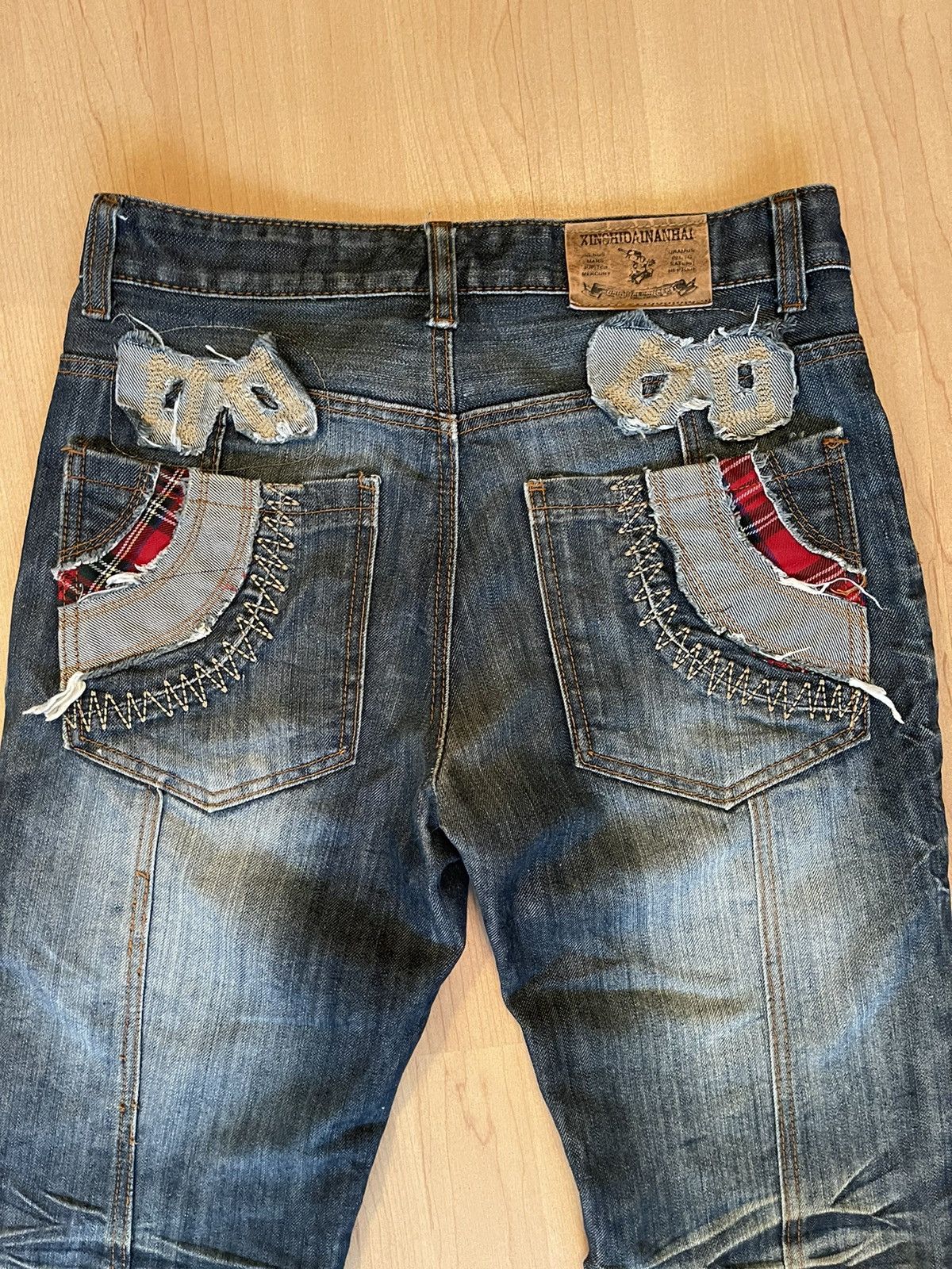 Japanese Brand × Vintage Xinshidainanhai Japanese denim faded avant garde Y2K jeans Size US 31 - 7 Thumbnail