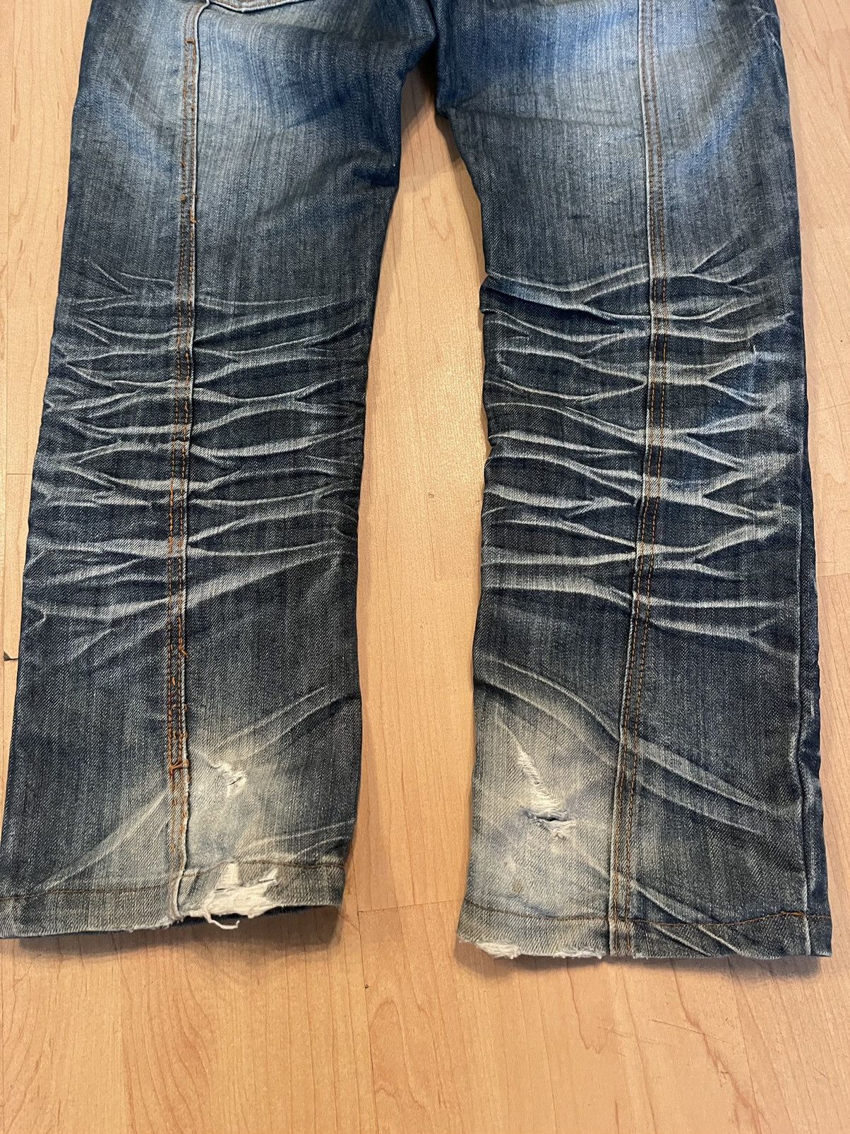 Japanese Brand × Vintage Xinshidainanhai Japanese denim faded avant garde Y2K jeans Size US 31 - 9 Thumbnail