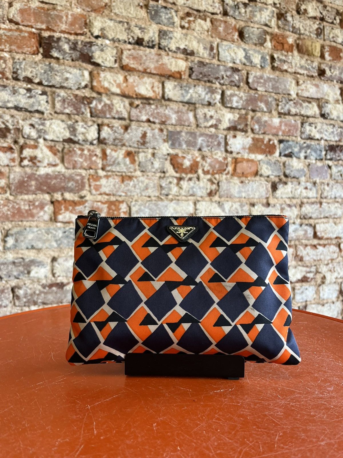 Prada Multi-Color Nylon Tessuto Clutch