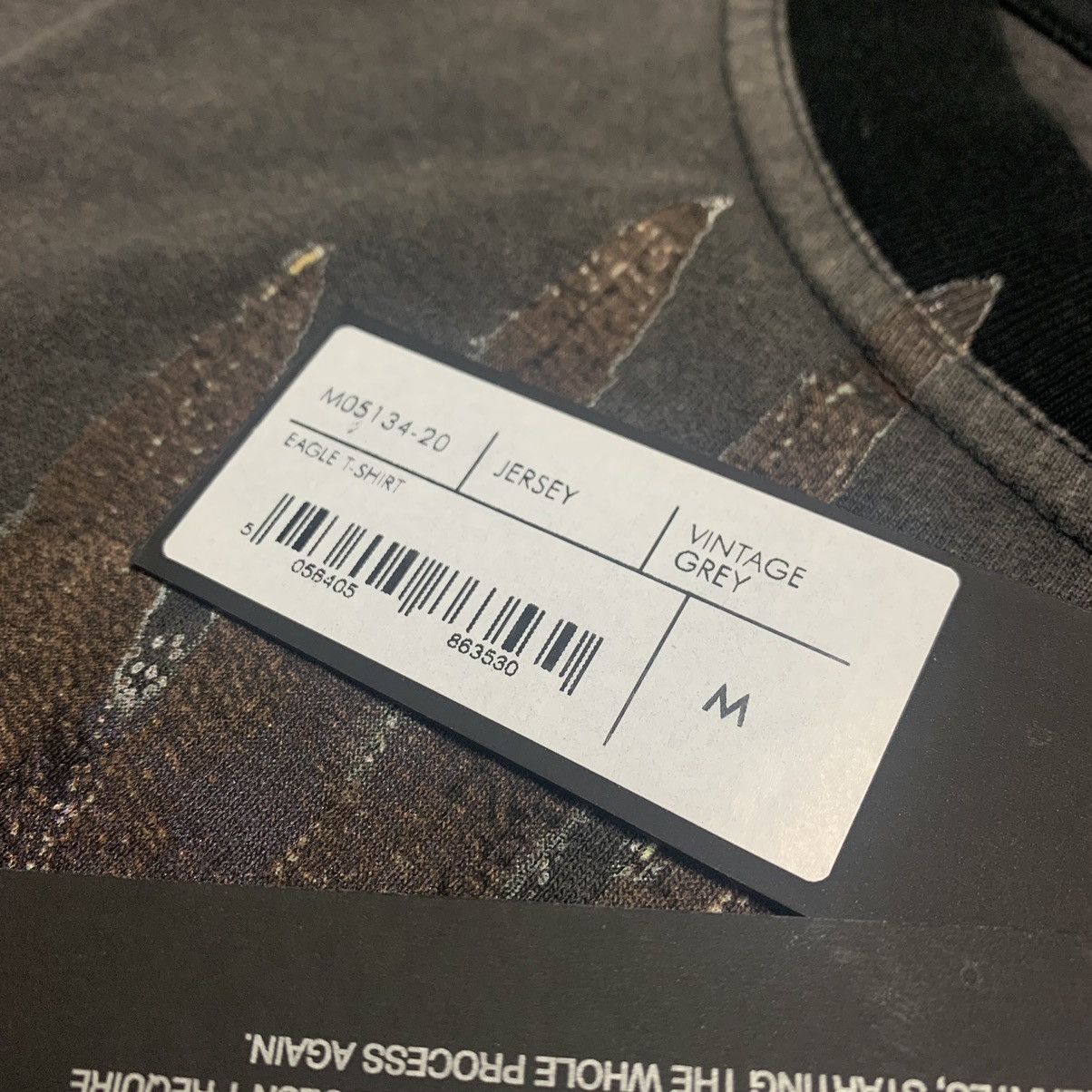 Represent Clo. Represent Eagle Medium Vintage Grey Tee Brand New Size US M / EU 48-50 / 2 - 8 Thumbnail