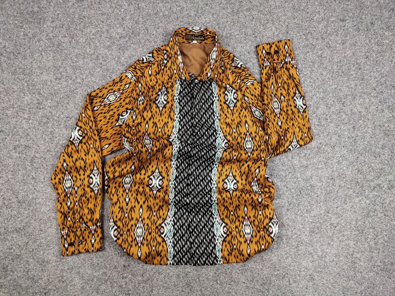 Other Vintage 90's Batik Arjuna Weda Japan Bright gold men's Shirt Size US L / EU 52-54 / 3 - 13 Thumbnail