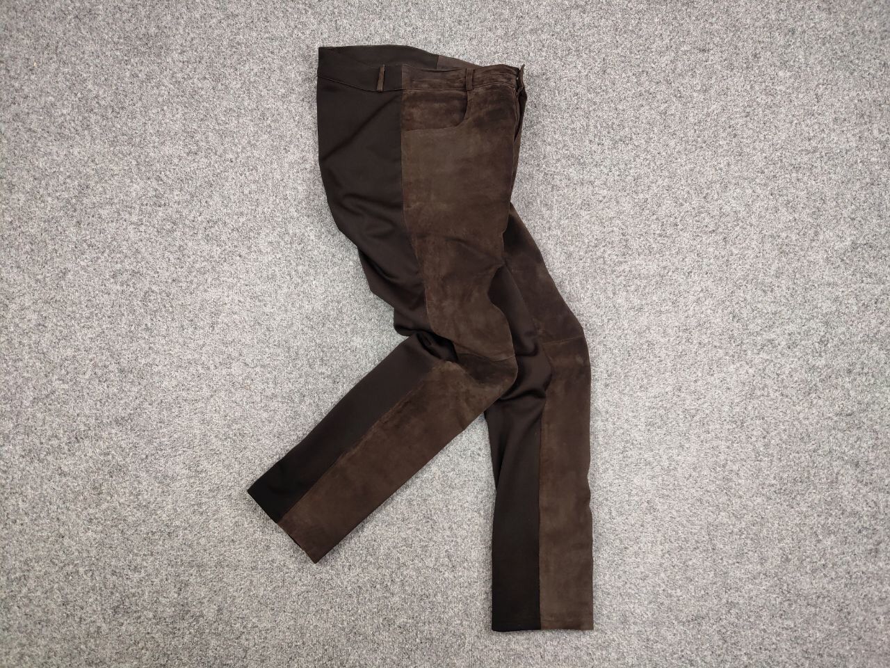 Vintage Vintage Combined women's leather trousers dark brown Pants Size 32" / US 10 / IT 46 - 16 Thumbnail
