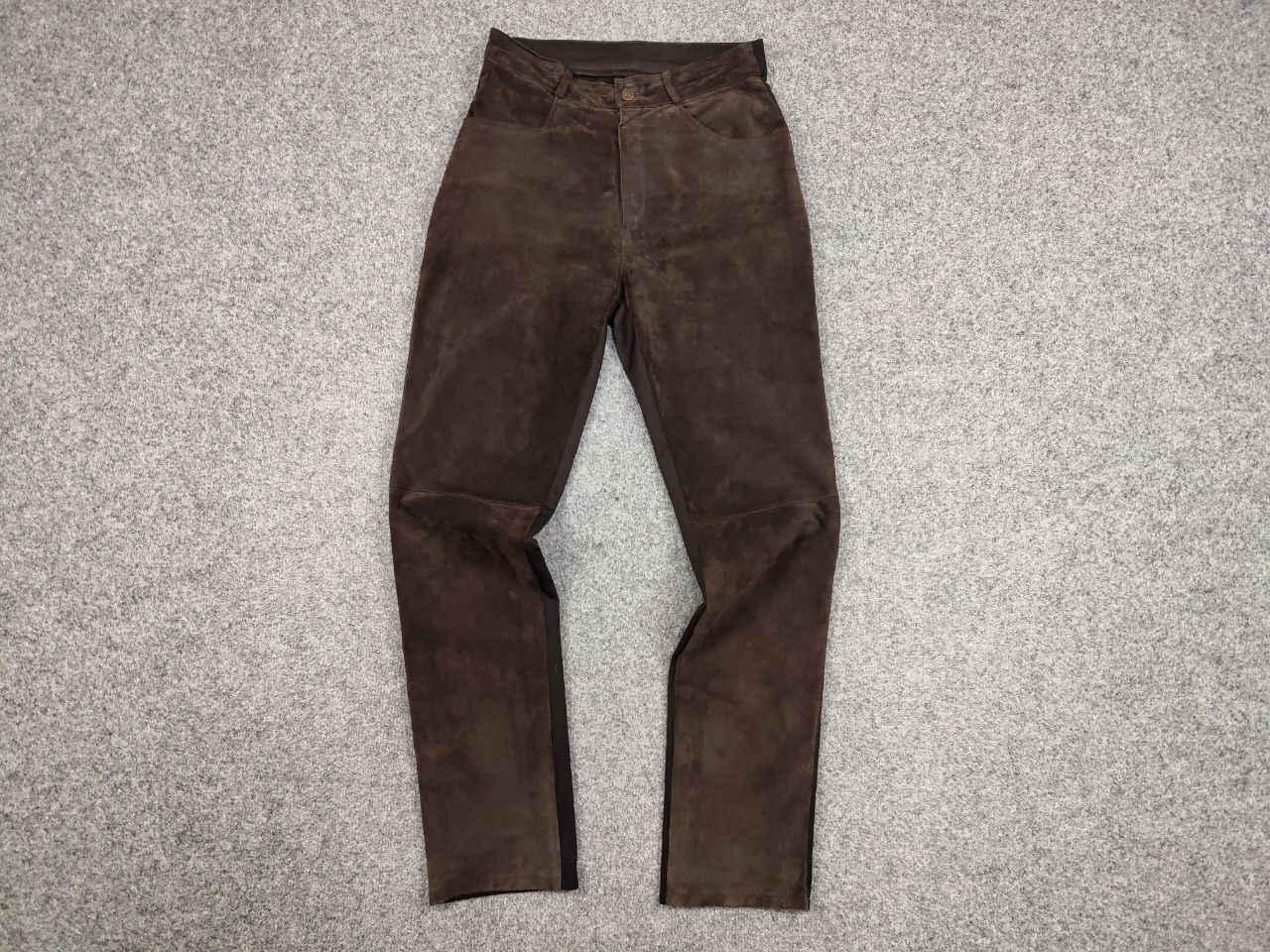 Vintage Vintage Combined women's leather trousers dark brown Pants Size 32" / US 10 / IT 46 - 13 Thumbnail