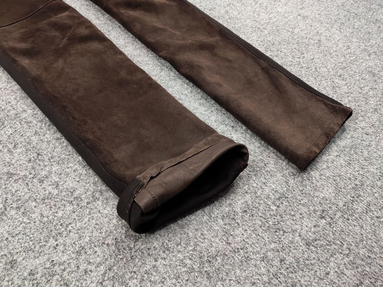 Vintage Vintage Combined women's leather trousers dark brown Pants Size 32" / US 10 / IT 46 - 9 Thumbnail