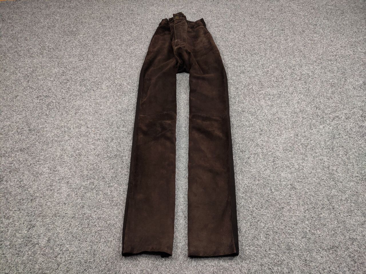 Vintage Vintage Combined women's leather trousers dark brown Pants Size 32" / US 10 / IT 46 - 2 Thumbnail
