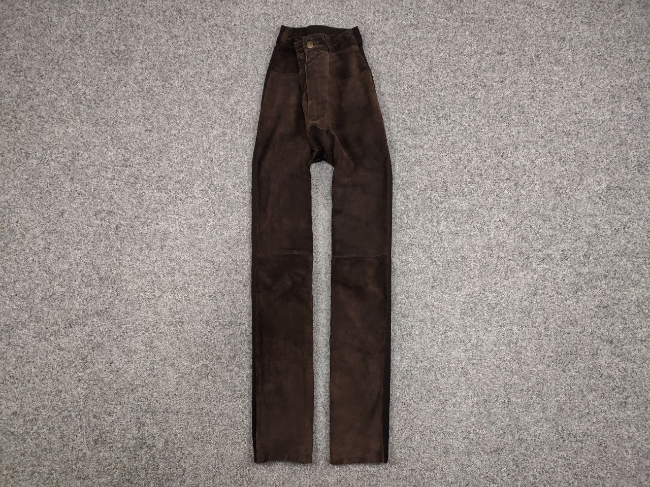 Vintage Vintage Combined women's leather trousers dark brown Pants Size 32" / US 10 / IT 46 - 1 Thumbnail