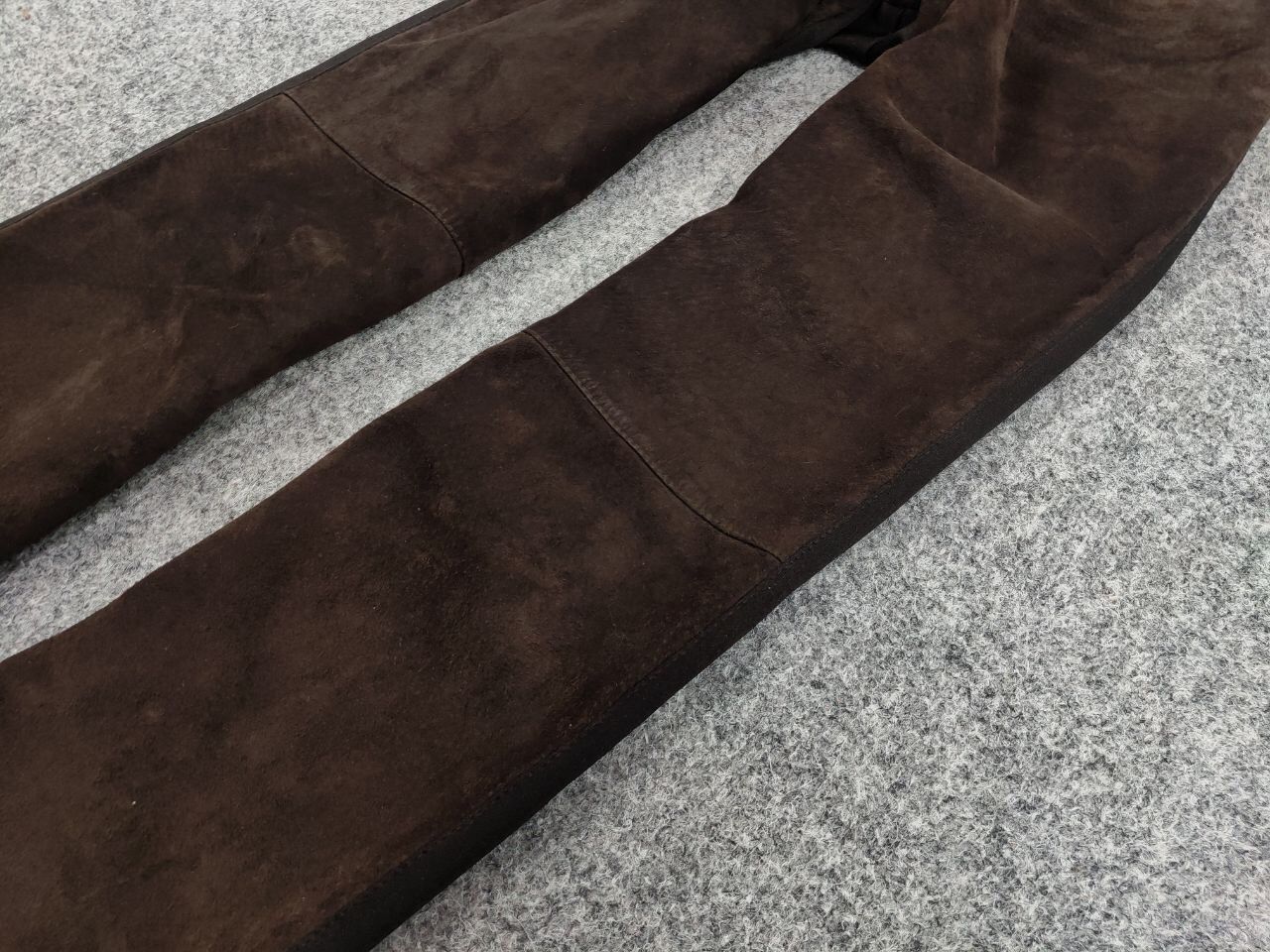 Vintage Vintage Combined women's leather trousers dark brown Pants Size 32" / US 10 / IT 46 - 6 Thumbnail