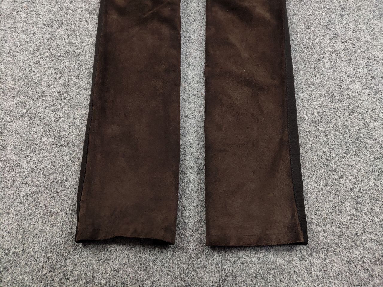 Vintage Vintage Combined women's leather trousers dark brown Pants Size 32" / US 10 / IT 46 - 8 Thumbnail