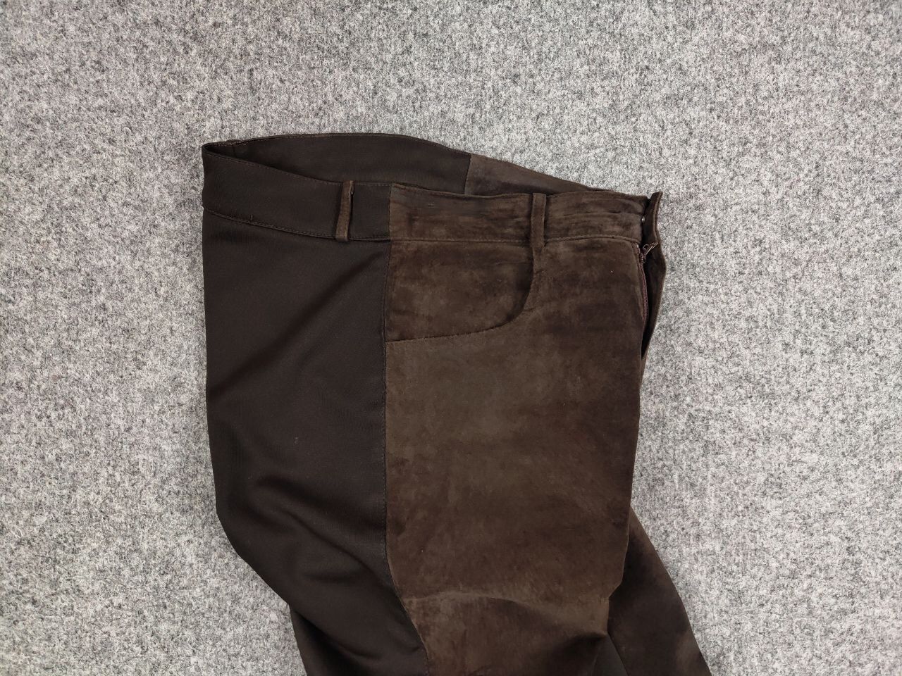 Vintage Vintage Combined women's leather trousers dark brown Pants Size 32" / US 10 / IT 46 - 17 Thumbnail