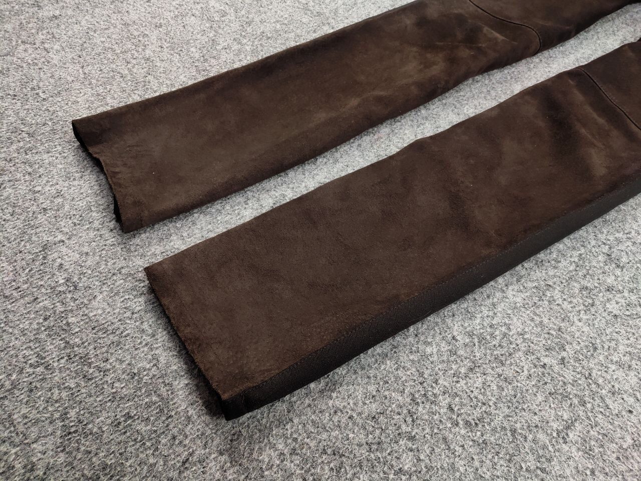 Vintage Vintage Combined women's leather trousers dark brown Pants Size 32" / US 10 / IT 46 - 5 Thumbnail