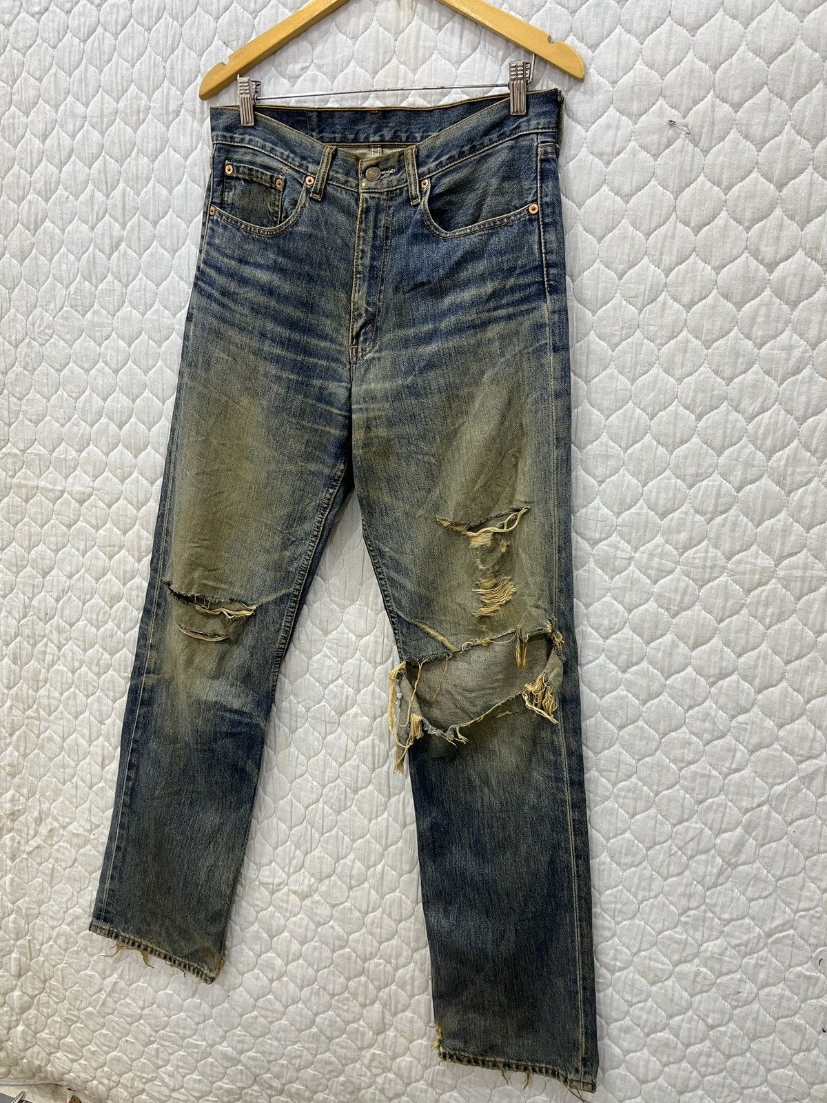 Levi's (Hhh). VINTAGE LEVIS 508 HYPEBEAST DISTRESSED DENIM Size US 32 / EU 48 - 2 Thumbnail
