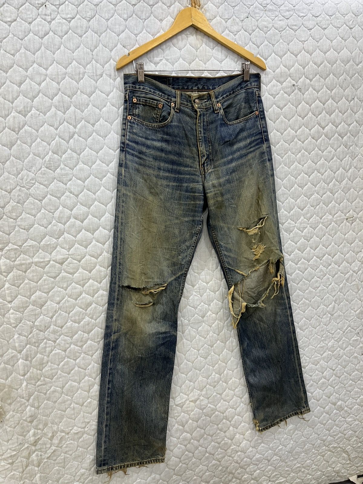 Levi's (Hhh). VINTAGE LEVIS 508 HYPEBEAST DISTRESSED DENIM Size US 32 / EU 48 - 3 Thumbnail