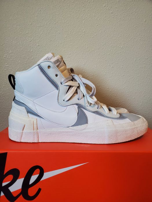 Sacai x nike blazer outlet mid white wolf grey