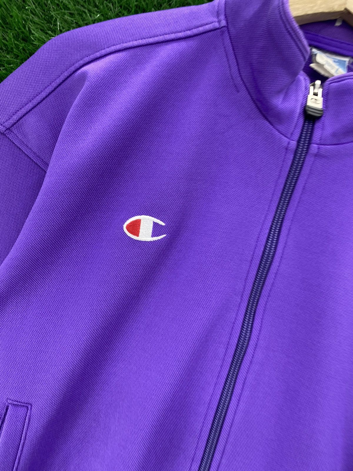 Champion × Vintage Vintage Champion Zipper Jacket Purple Sweater Size US L / EU 52-54 / 3 - 4 Thumbnail