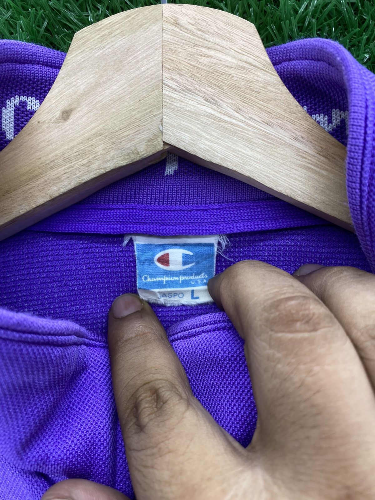 Champion × Vintage Vintage Champion Zipper Jacket Purple Sweater Size US L / EU 52-54 / 3 - 3 Thumbnail