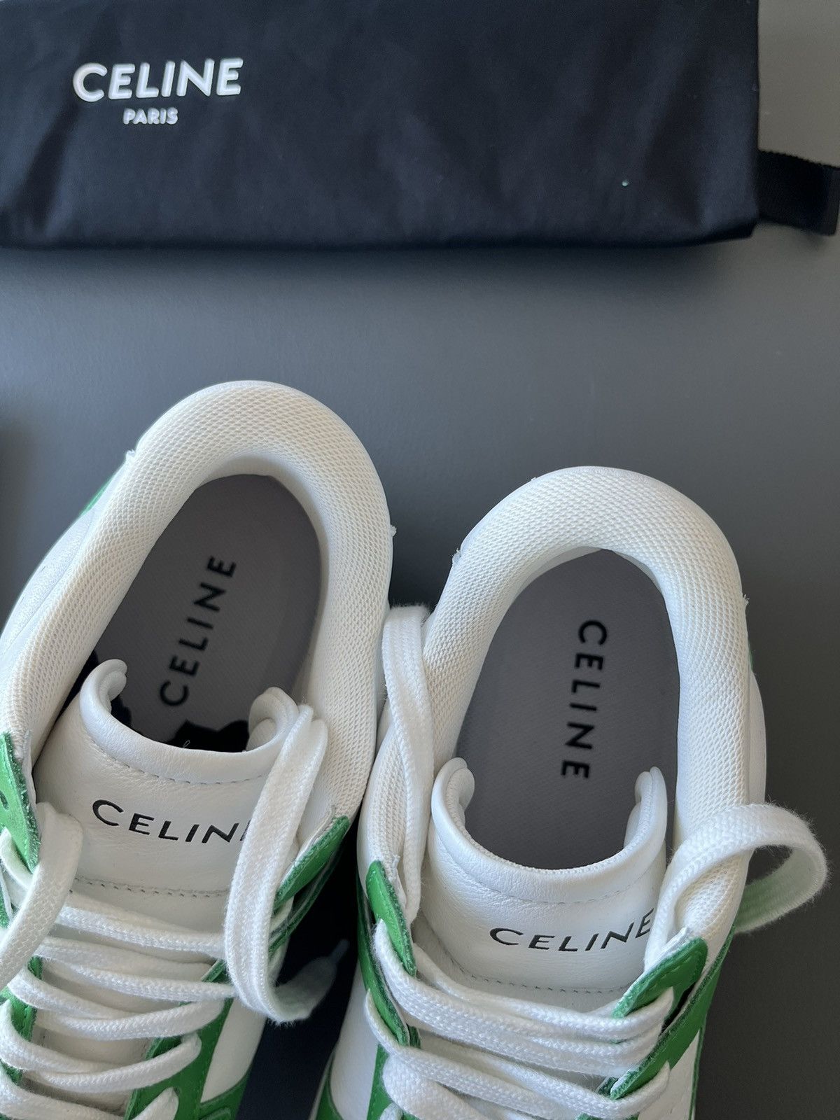 Celine × Hedi Slimane Super Runway Brand New Celine Logo Leather Trainer Limited Size US 10 / EU 43 - 23 Thumbnail
