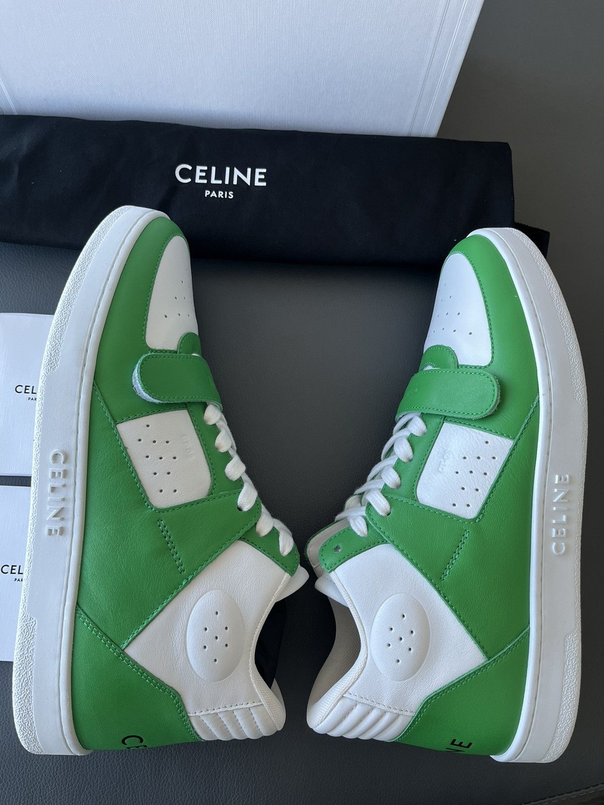 Celine × Hedi Slimane Super Runway Brand New Celine Logo Leather Trainer Limited Size US 10 / EU 43 - 15 Thumbnail