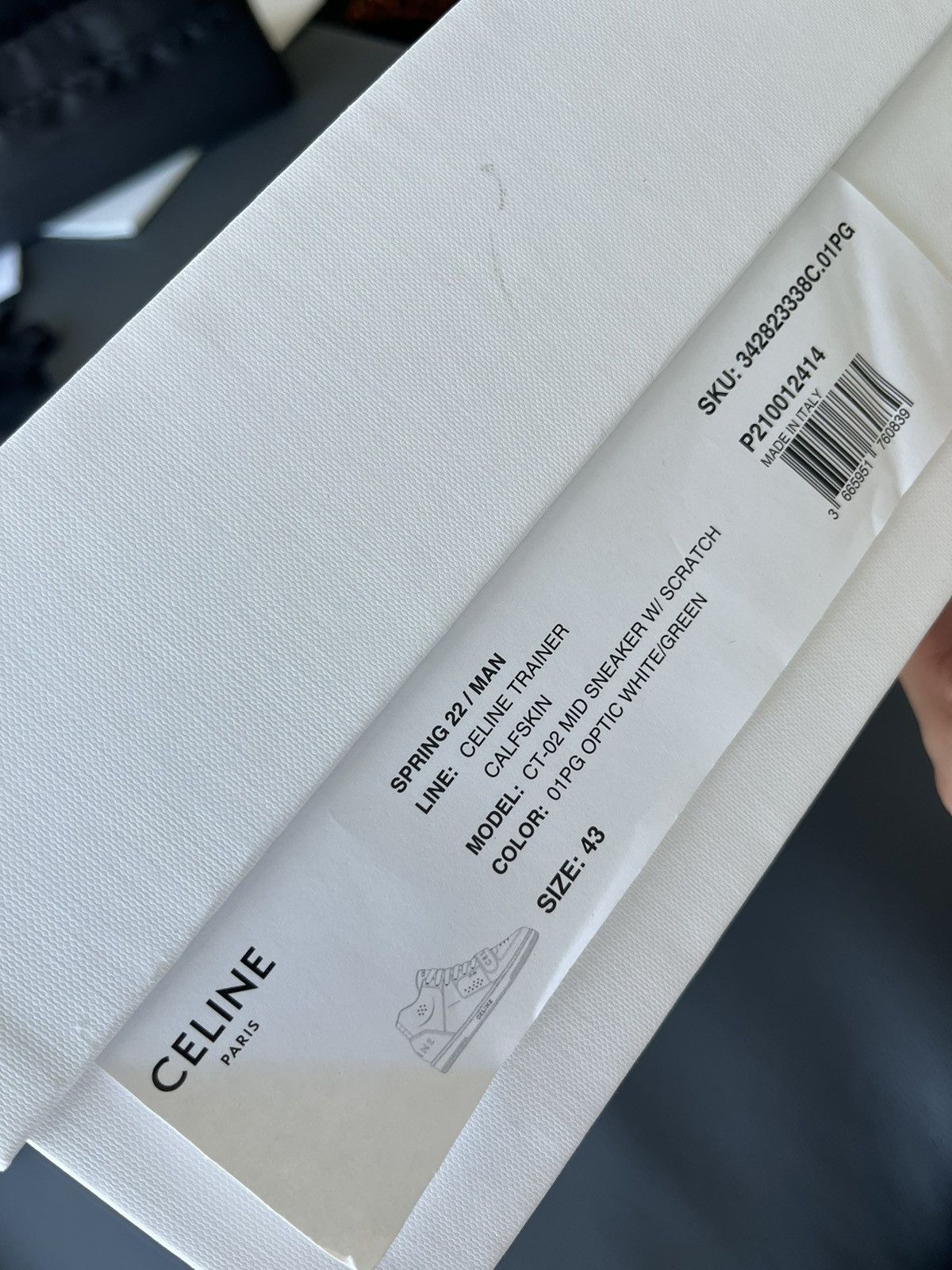 Celine × Hedi Slimane Super Runway Brand New Celine Logo Leather Trainer Limited Size US 10 / EU 43 - 20 Thumbnail