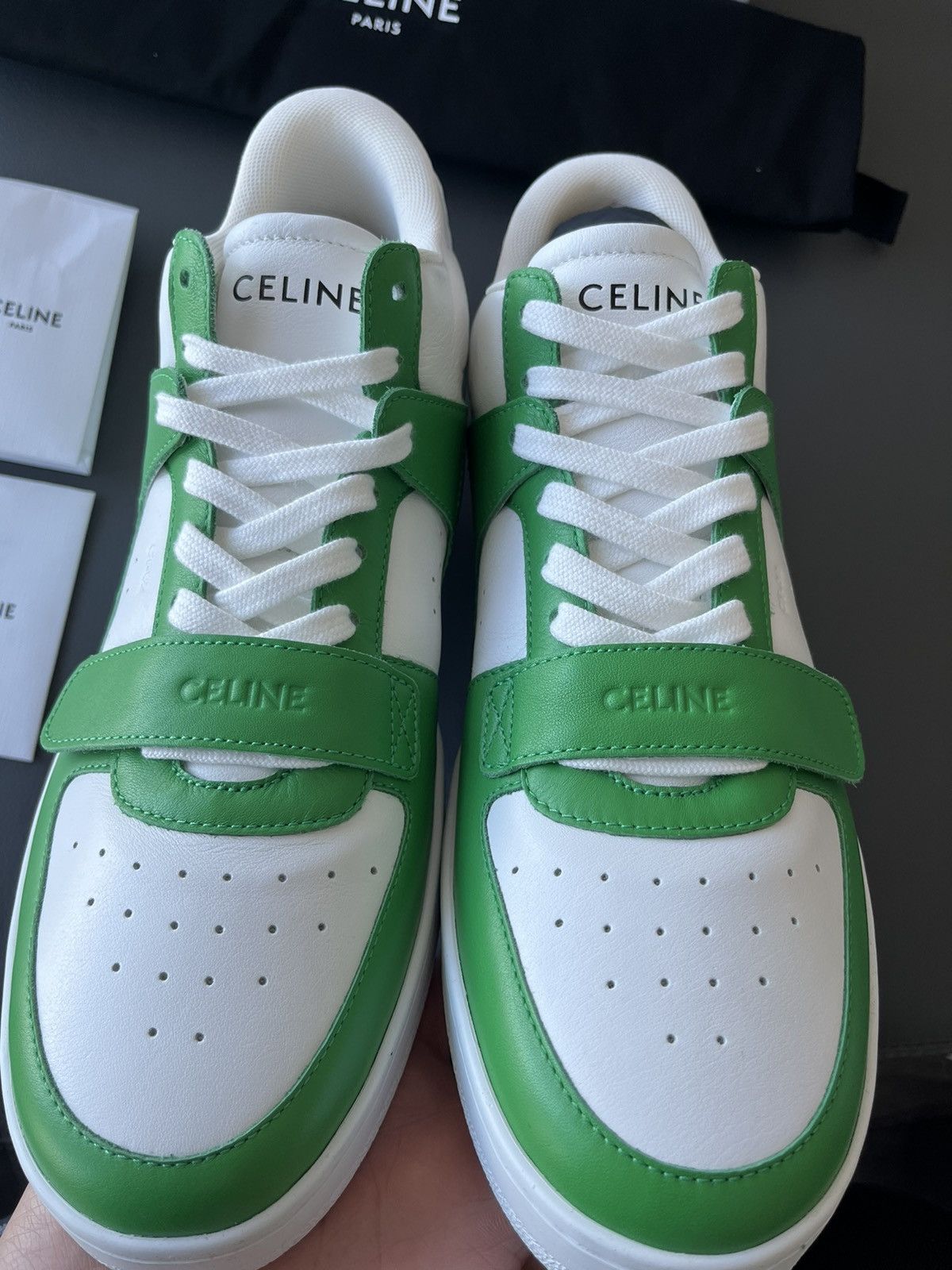 Celine × Hedi Slimane Super Runway Brand New Celine Logo Leather Trainer Limited Size US 10 / EU 43 - 18 Thumbnail