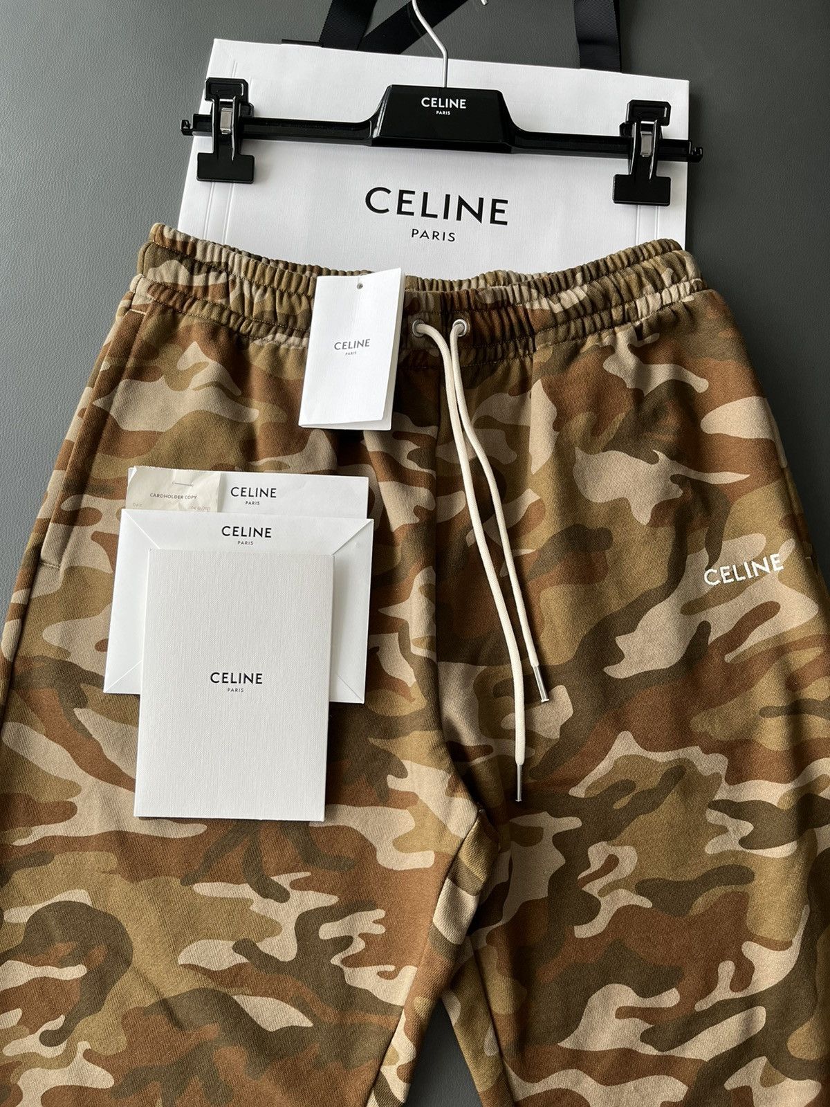 Celine × Hedi Slimane Brand New Super Runway Limited Edition Celine Logo Sweatpant Size US 33 - 19 Thumbnail