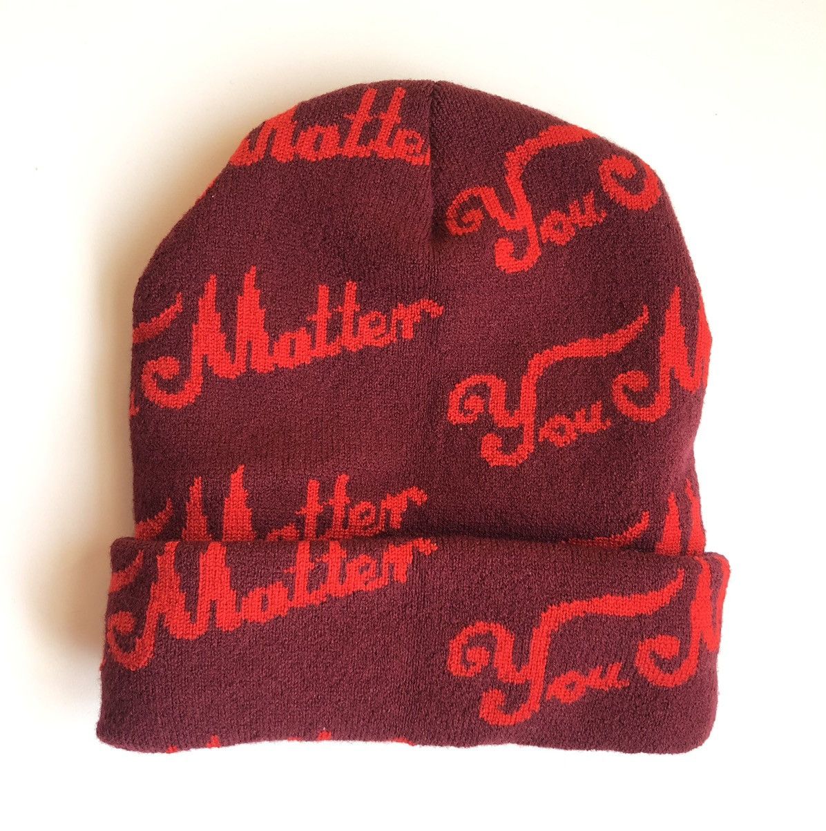 You Matter by Demetrius Harmon You Matter Trucker Beanie WINE Size ONE SIZE - 3 Thumbnail