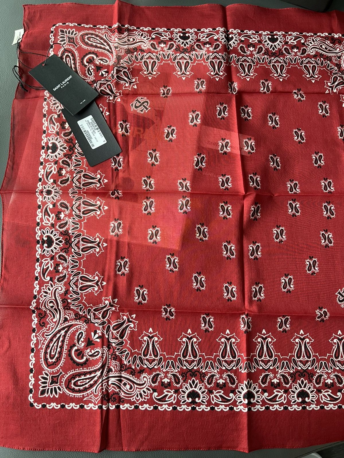 Hedi Slimane × Saint Laurent Paris × Yves Saint Laurent Super Rare Saint Laurent by Hedi Scarf Brand New Size ONE SIZE - 17 Thumbnail