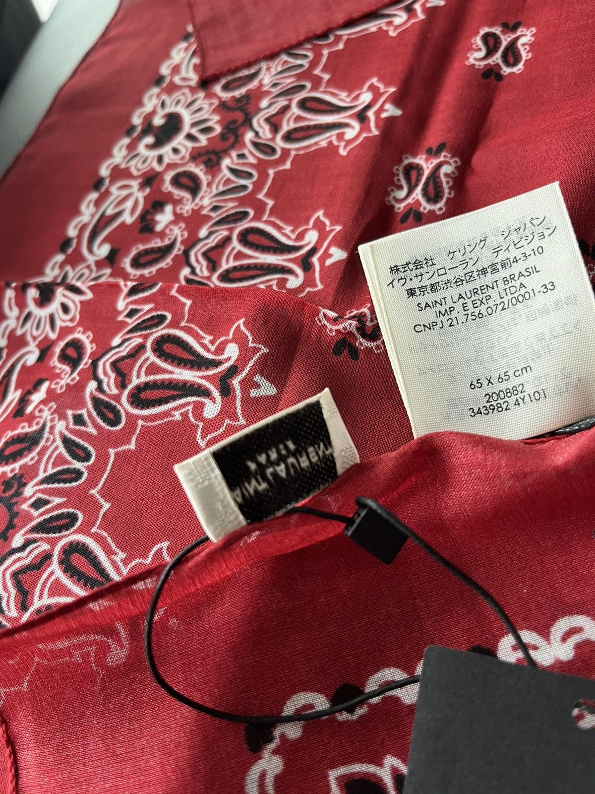 Hedi Slimane × Saint Laurent Paris × Yves Saint Laurent Super Rare Saint Laurent by Hedi Scarf Brand New Size ONE SIZE - 11 Thumbnail