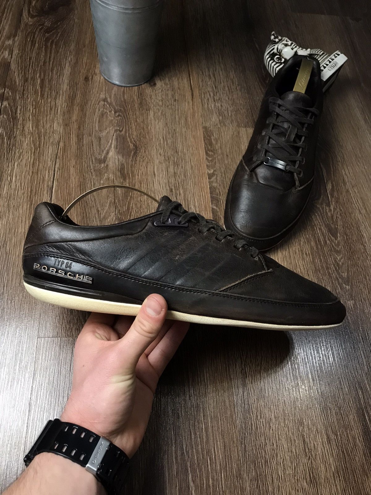 Adidas Porsche Design Typ 64 vintage brown sneakers