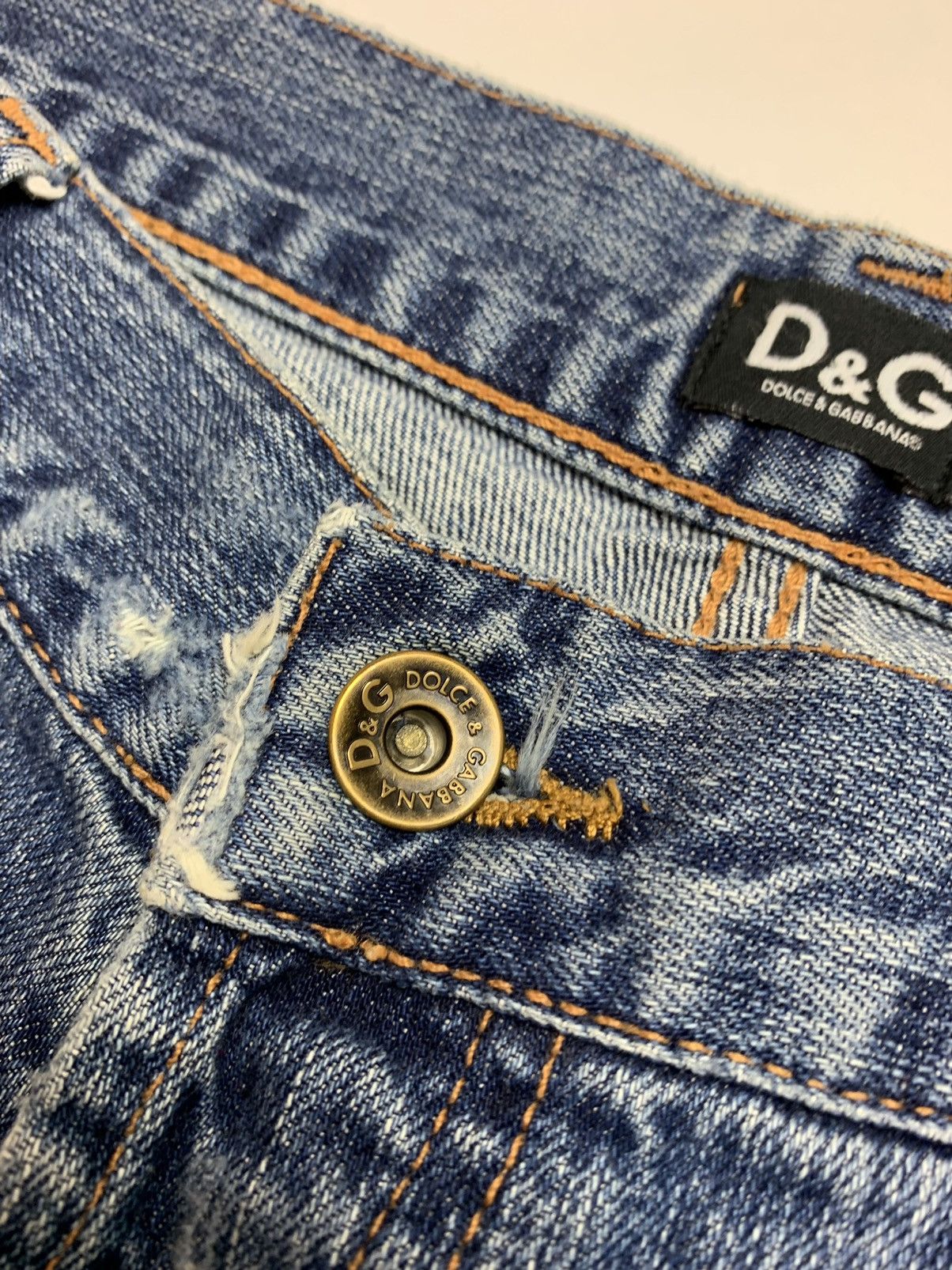Dolce & Gabbana × Vintage Vintage y2k D&G Dolce & Gabbana distressed denim jeans Size US 30 / EU 46 - 6 Thumbnail