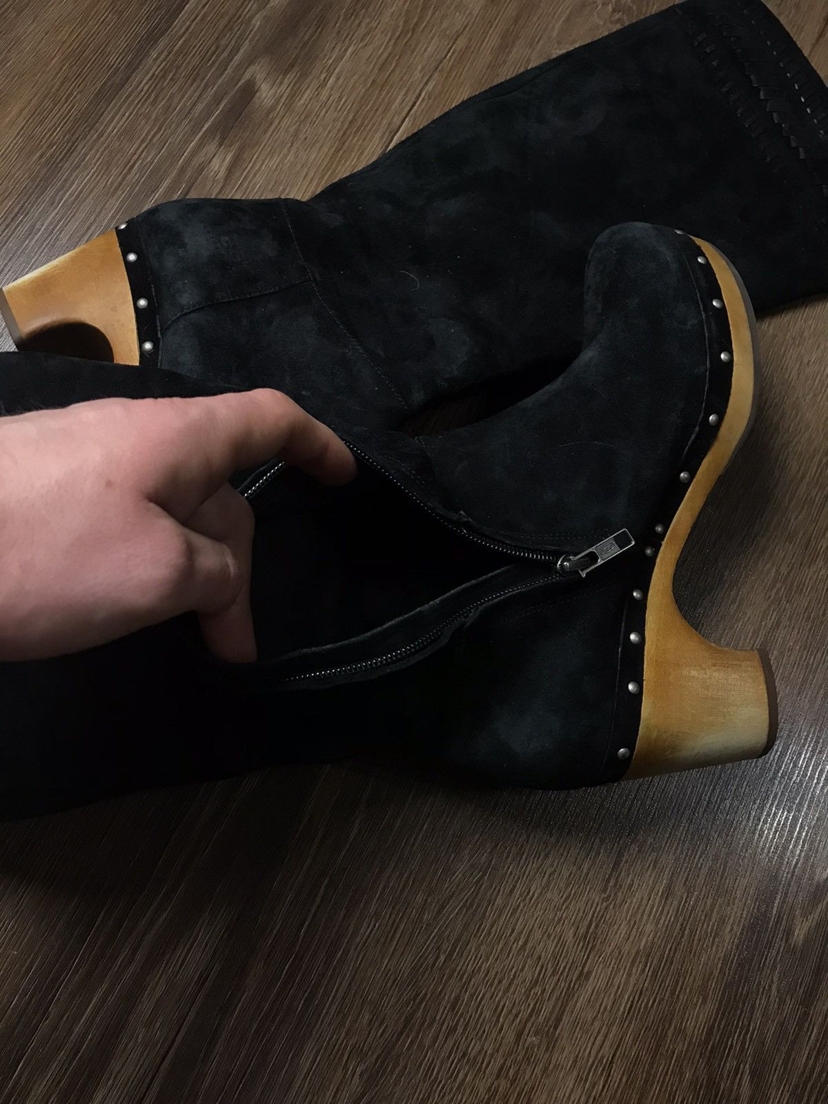 Ugg UGG ROSABELLA 1956 Suade black Leather Boots Size US 8 / IT 38 - 10 Thumbnail