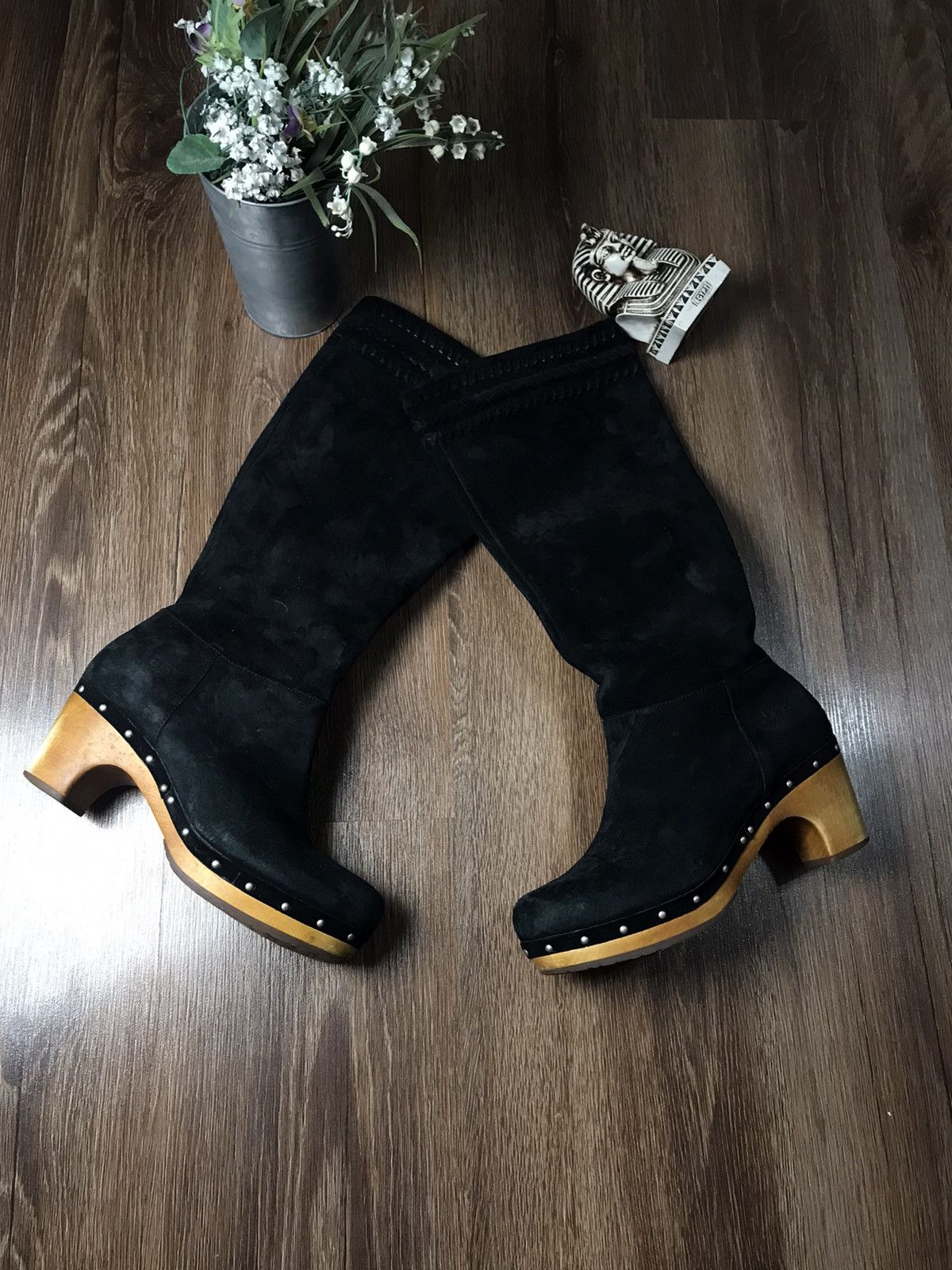 Ugg UGG ROSABELLA 1956 Suade black Leather Boots Size US 8 / IT 38 - 1 Thumbnail