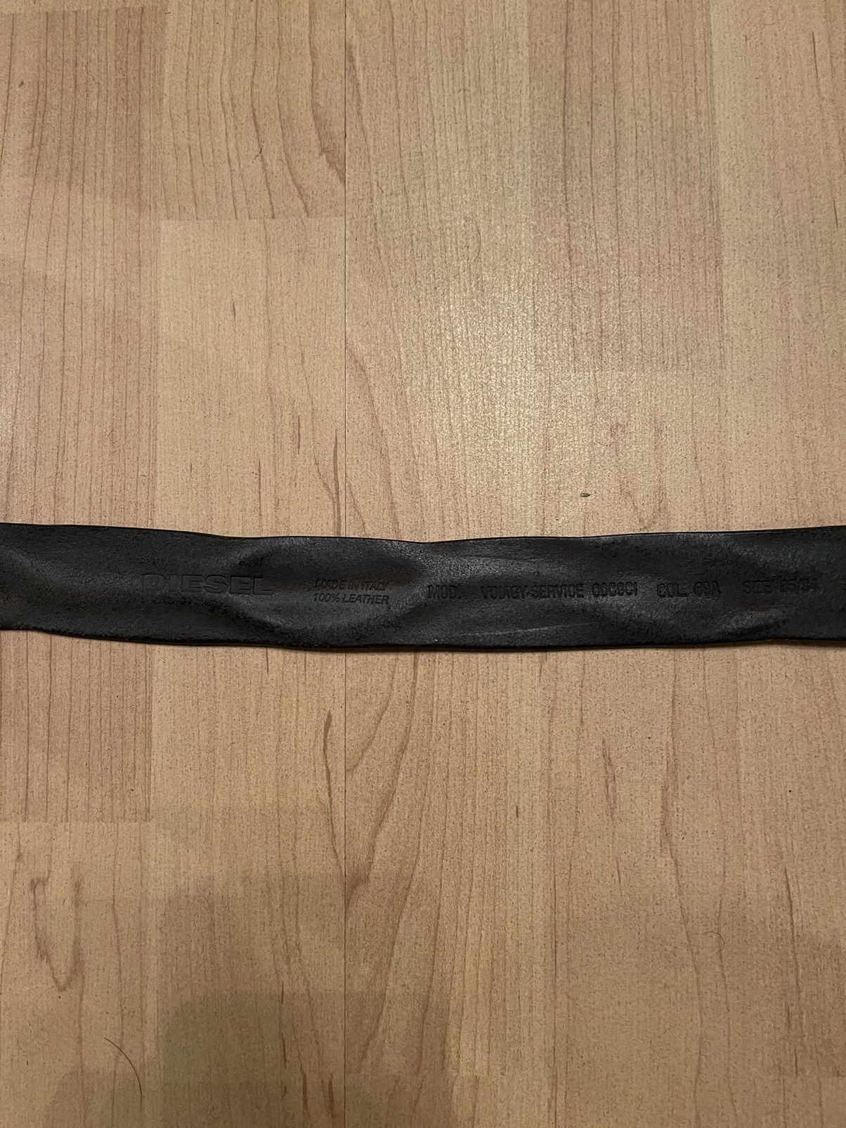 Diesel × Vintage Diesel avant garde vintage Y2K textured leather belt Size 32 - 5 Thumbnail