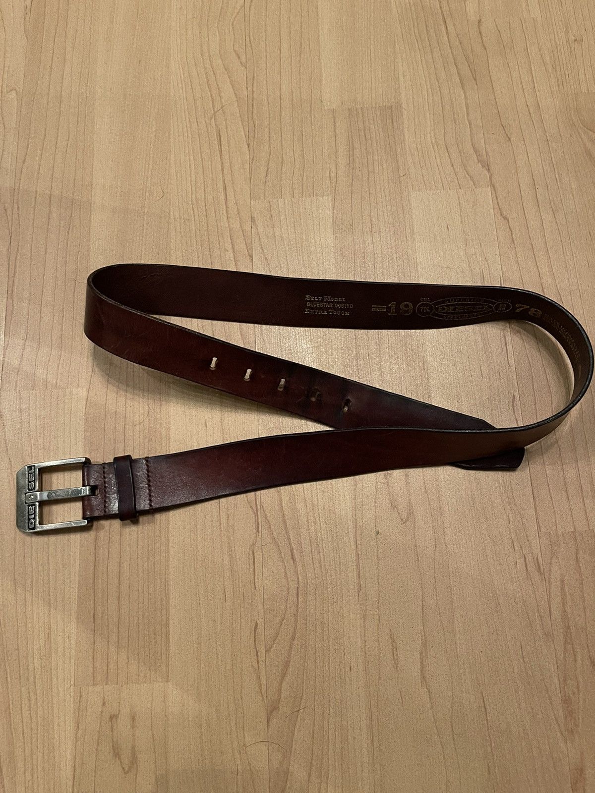 Diesel × Vintage Diesel vintage Y2K leather belt 112cm Size 34 - 1 Thumbnail