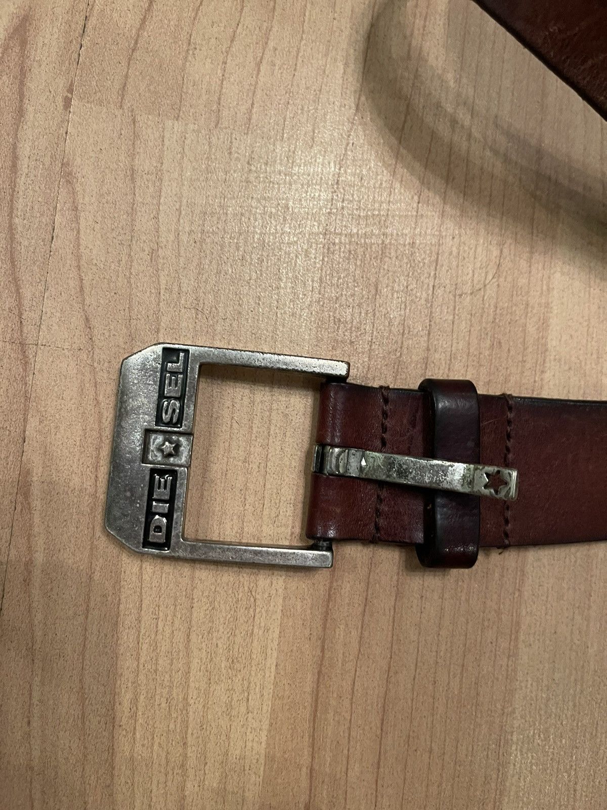 Diesel × Vintage Diesel vintage Y2K leather belt 112cm Size 34 - 3 Thumbnail
