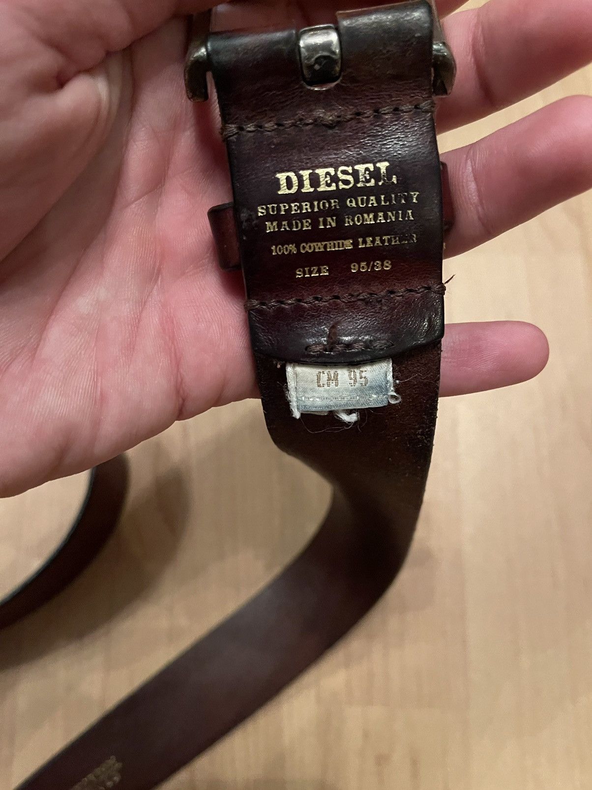 Diesel × Vintage Diesel vintage Y2K leather belt 112cm Size 34 - 5 Thumbnail