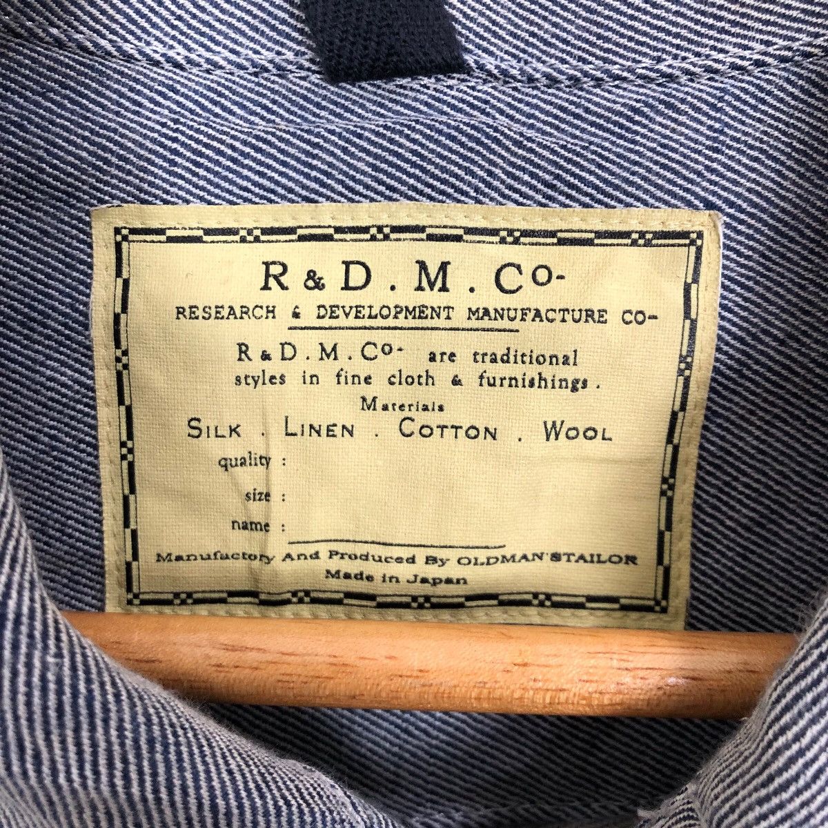 Japanese Brand Vintage R & D. M. Co Oldman’s Tailor Gardeners Light Jacket Size US M / EU 48-50 / 2 - 6 Thumbnail