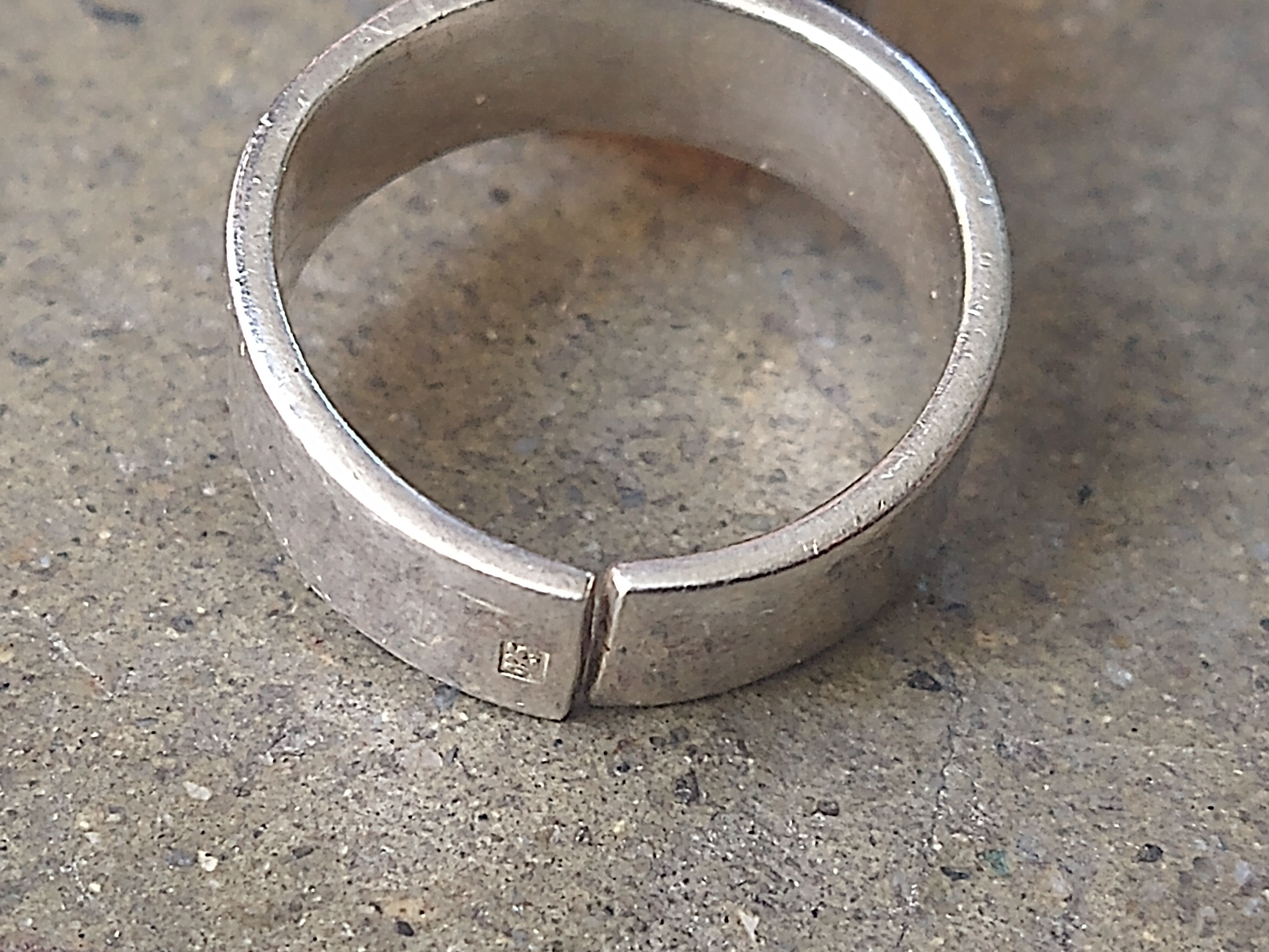 Jewelry × Vintage Vintage Sterling Silver Ring Size 7.25 Orange Modern Size ONE SIZE - 11 Thumbnail