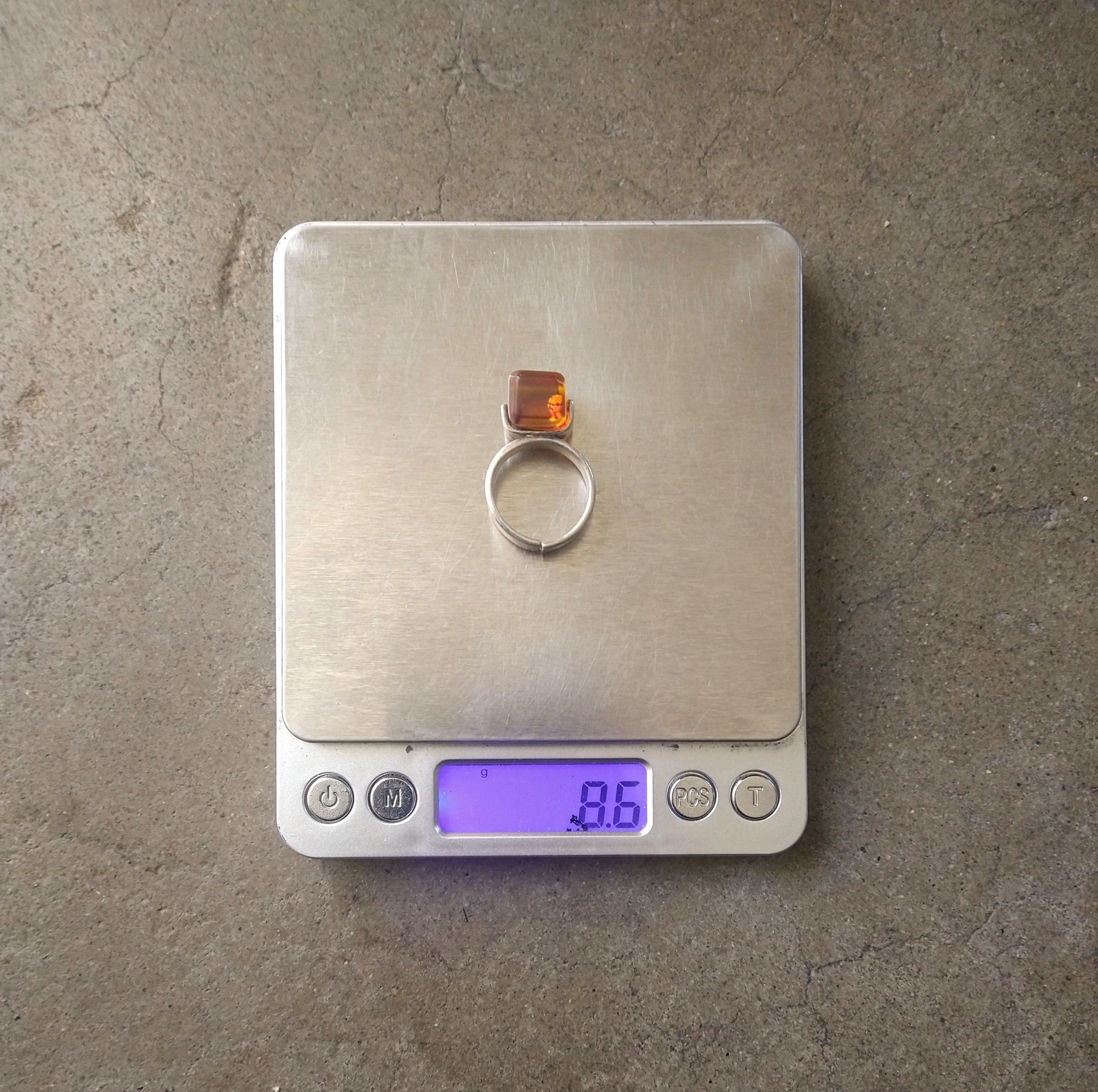 Jewelry × Vintage Vintage Sterling Silver Ring Size 7.25 Orange Modern Size ONE SIZE - 15 Thumbnail