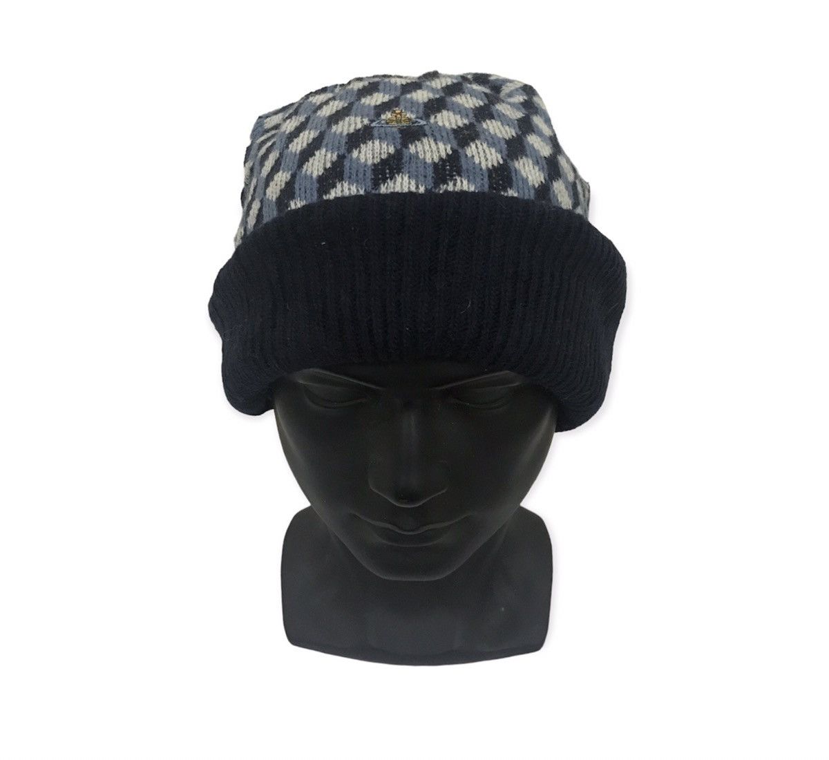 image of Vivienne Westwood Fullprint Knit Bobble Beanie Hat, Men's